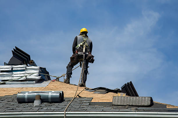 Professional Gutter Installation technician working in Anacortes, WA